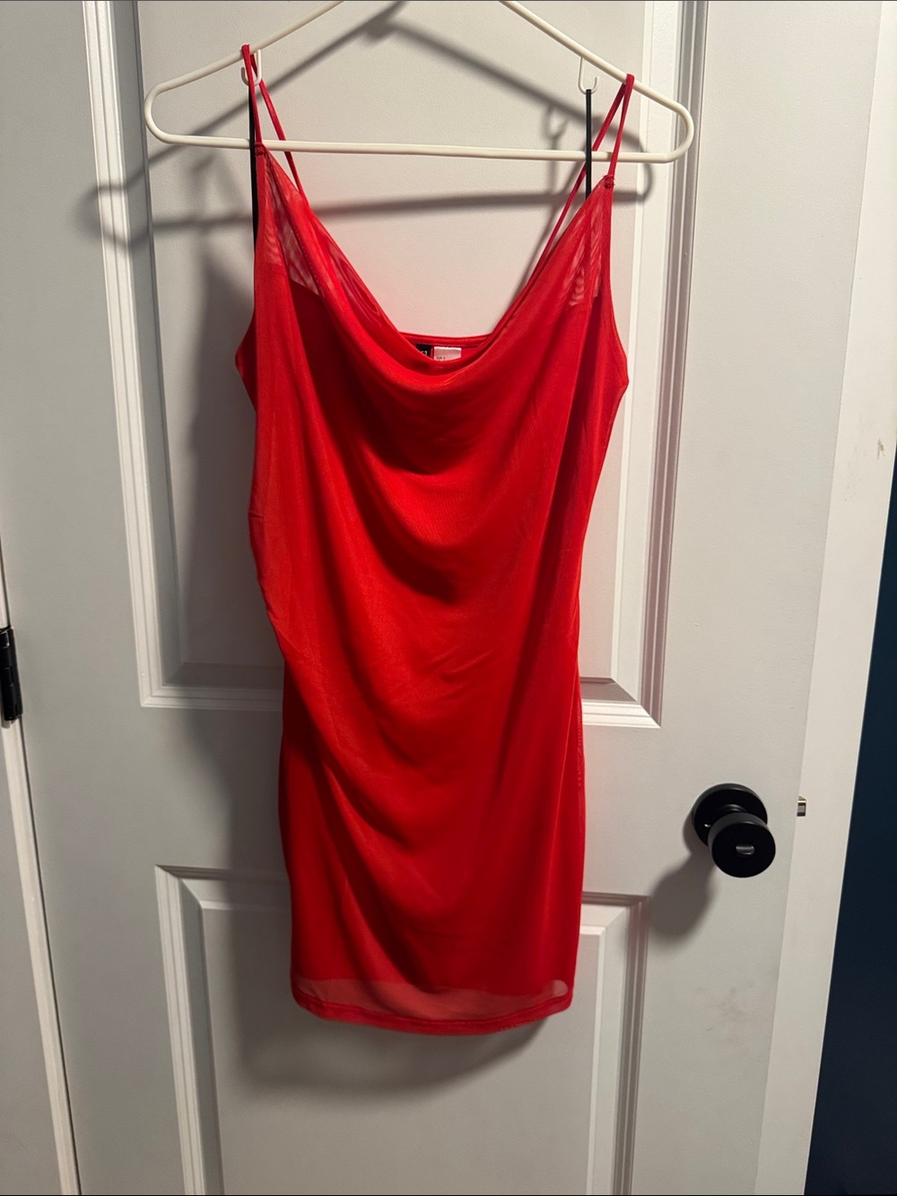 H&M Red Cowl Neck Slip Dress